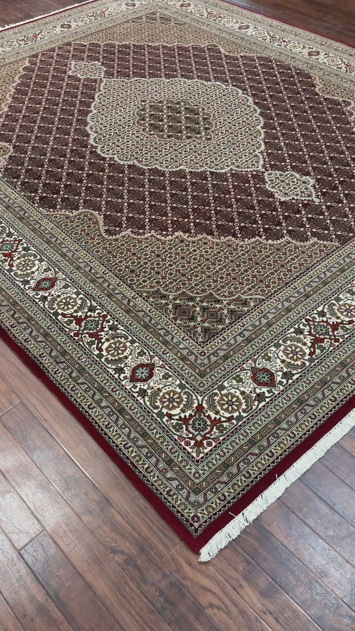 Superfine Amritsar in Tabriz  NZ wool pile 304x252 cm | Rug# 31061