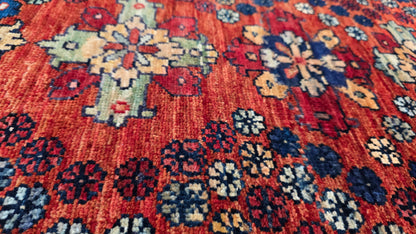Turkmen-weave sampler rug, wool pile, HSW, Afghan 91x59cm | Rug# 27389