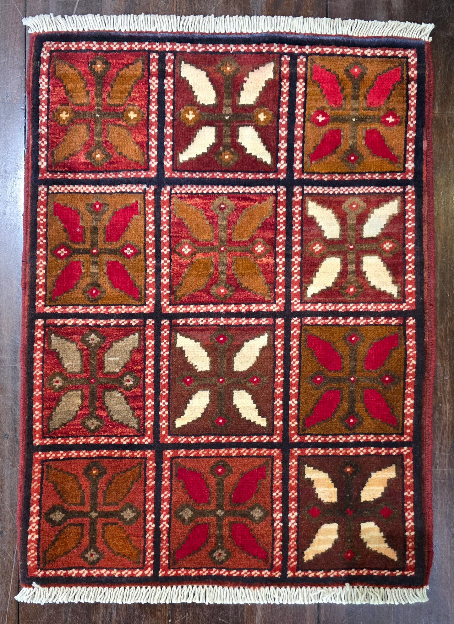 Turkmen sampler rug, wool pile, Afghan 60x40cm | Rug# 27359 (sold)