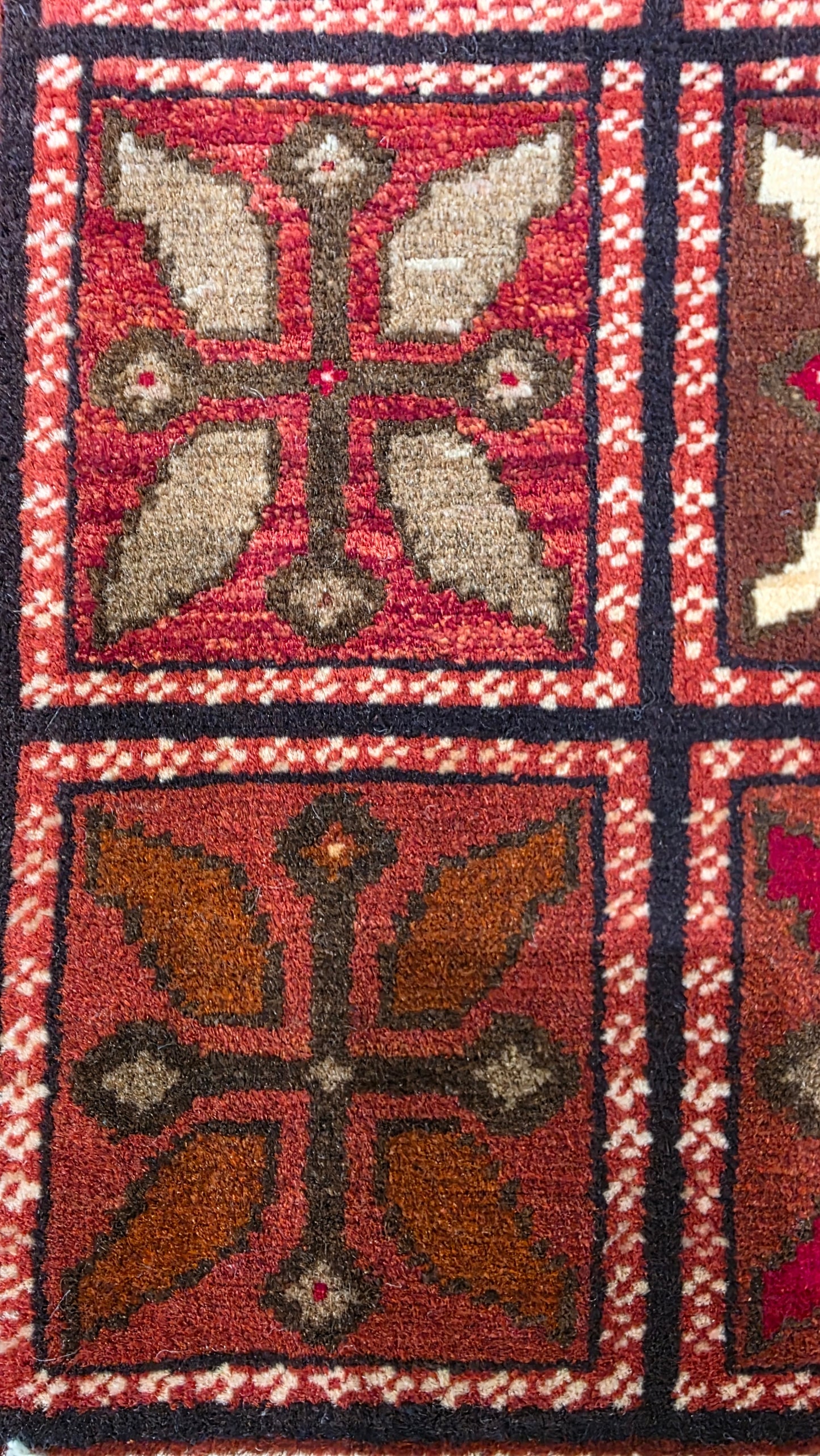 Turkmen sampler rug, wool pile, Afghan 60x40cm | Rug# 27359 (sold)