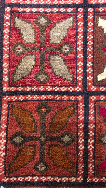Turkmen sampler rug, wool pile, Afghan 60x40cm | Rug# 27359 (sold)