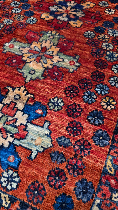 Turkmen-weave sampler rug, wool pile, HSW, Afghan 91x59cm | Rug# 27389