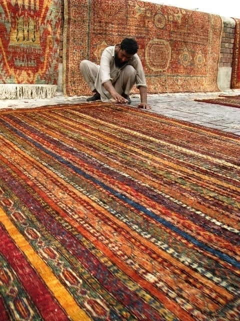 Artistic Expression Afghan Rugs​ by hand