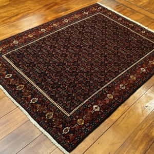 Rug# 17290, superfine tribal Takpood-Seneh, circa 1940, immaculate, Persia, size 197x127 cm, RRP $7000, on special $2400 (2)