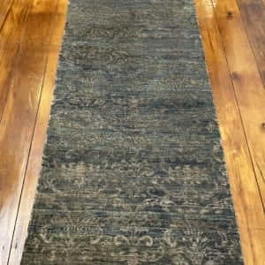 Rug# 23323, Fine Agra design, Tibetan wool pile, 18th c Damask dsn, 8x8 quality, India, size 296x74 cm RRP $2500, Special $950