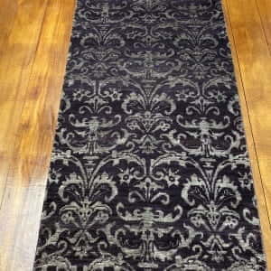 Rug# 23324, Fine Agra design, Tibetan wool pile, 18th c Damask dsn, 8x8 quality, India, size 237x73 cm RRP $1800, Special $750