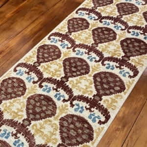 Rug# 23942, Afghan Turkaman weave Ikat design, HSW, V.D, inspired by Luke Irwin desinger rugs, size 299x86 cm RRP $2500, Special $900 (2)