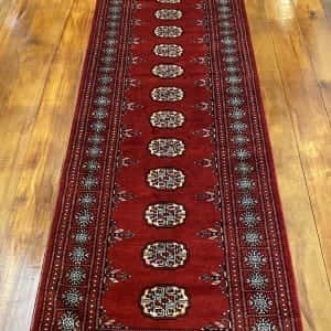 Rug# 24044, Fine Pakistan Turkaman design, Lahore, 16x16 quality size 306x79 cm RRP $2100, Special $800