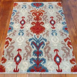 Rug# 24256, Afghan Turkaman weave, modern design, Size155x101cm, RRP$1500, on special $450 (2)
