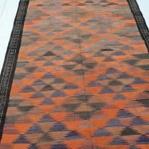 Rug# 25177, vintage Afghan Kilim galleria rug, circa 1935, size 457x141 cm, RRp $2500, on special $700 (3)