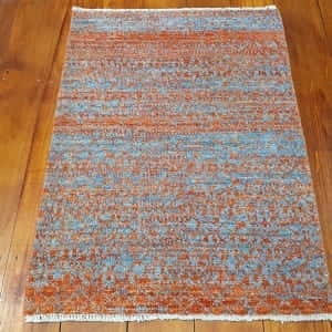 Rug# 25769, Afghan Turkaman weave Varegeh or sample carpet, rare, size 102x70 cm, RRP$600, on special $200 (2)