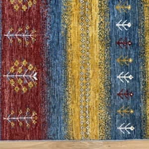 Rug# 26027, Afghan Turkaman weave in Modern design, handspun wool, natural vegetable dyes, size 200x143 cm, RRP $2600, on special $1040 (3)