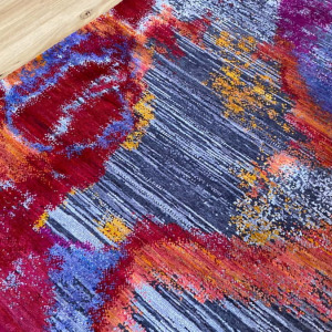 Rug # 31001A, Jaipur Modern designer rug, Holy Diwali or “celebration of colours”, Superfine Quality Wool & pure Sari silk, Rajistan-India, Size 308x250 (5)