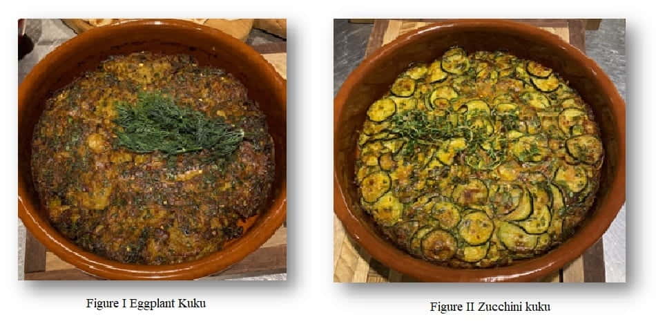 Eggplant kuku and Zucchini Kuku