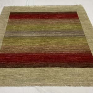 Rug# 22168, Afghan Turkaman weave Gabbeh in custom made modern design , size 158x152 cm