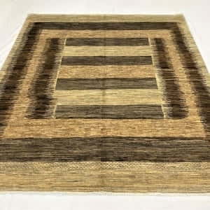 Rug# 22580, Afghan Turkaman weave Gabbeh in Natural wool colours (Khodrang) , size 233x180 cm, RRP $3300, Special price $990 (2)