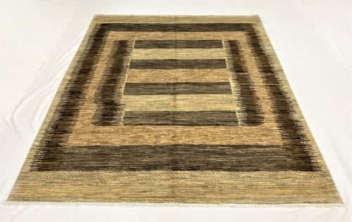 Rug# 22580, Afghan Turkaman weave Gabbeh in Natural wool colours (Khodrang) , size 233x180 cm, RRP $3300, Special price $990 (2)