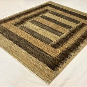 Rug# 22580, Afghan Turkaman weave Gabbeh in Natural wool colours (Khodrang) , size 233x180 cm, RRP $3300, Special price $990 (3)