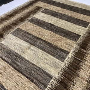 Rug# 22580, Afghan Turkaman weave Gabbeh in Natural wool colours (Khodrang) , size 233x180 cm, RRP $3300, Special price $990 (5)