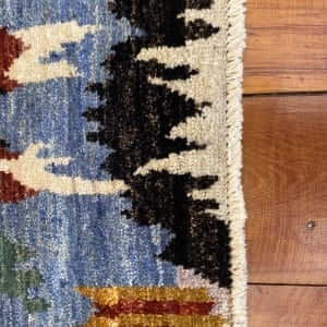 Rug# 24926, Afghan Turkaman weave Modern Ikat designer rug, had spun wool pile, size 260x192cm, $4500, on special $1800 (6)