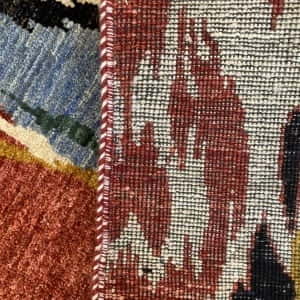 Rug# 24926, Afghan Turkaman weave Modern Ikat designer rug, had spun wool pile, size 260x192cm, $4500, on special $1800 (7)