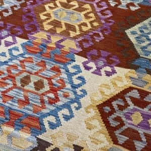 Rug# 25583, superinfe Afghan flatweave Kilim , modern design, veg.dyes, size 297x204 cm, $1800, on special $700 (3)