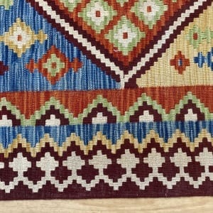 Rug# 25886, superinfe Afghan flatweave Kilim , modern design, veg.dyes, size 259x183 cm, RRP $1570, on special $660 (3)