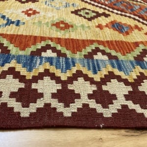 Rug# 25886, superinfe Afghan flatweave Kilim , modern design, veg.dyes, size 259x183 cm, RRP $1570, on special $660 (4)