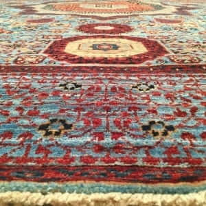 Rug #25954, Afghan Turkaman weave, 15th c Mamluk design, Hand spun wool pile with natural vegetable dyes, 301x244 cm, $7300, on special $2920 (2)