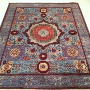 Rug #25954, Afghan Turkaman weave, 15th c Mamluk design, Hand spun wool pile with natural vegetable dyes, 301x244 cm, $7300, on special $2920