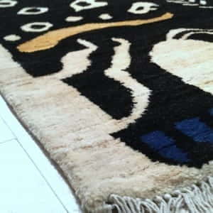 Rug #25964, Afghan Turkaman weave, Antique tiger-rug design, , Hand spun wool pile with natural vegetable dyes, 235x163 cm, $2600, on special $1150 (2)