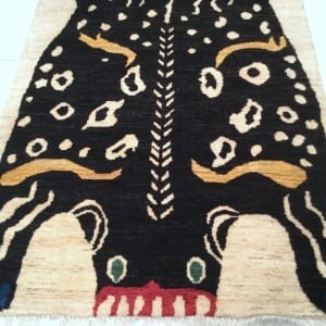 Rug #25964, Afghan Turkaman weave, Antique tiger-rug design, , Hand spun wool pile with natural vegetable dyes, 235x163 cm, $2600, on special $1150 (4)