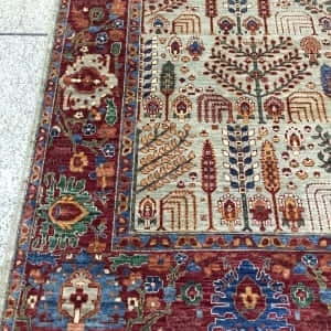 Rug# 25999 , Afghan Turkaman weave, Hand-spun wool pile, Natural Vegetable dyes,19th c Bakhshayesh design, Size 359x265 cm, RRP $9900, on spesial $4400 (3)