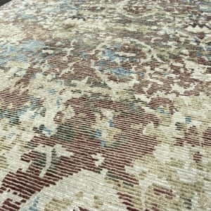 Rug# 30557 Tibetan weave Modern design rug , wool and art silk pile, 100 knots quality size 299x243 cm (5)