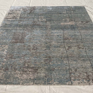 Rug# 30767, Tibitan weave Himalayan Transitional, inspired by Europe rug designers, wool and bamboo silk , India, size 298x241 cm (4)
