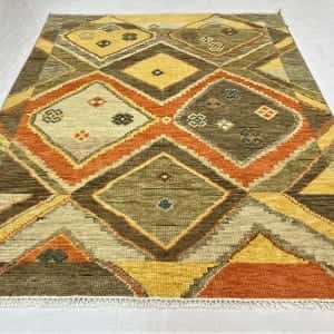 Rug# 30809, Turkish knot Himalyan carpet in antique Ushak design, India, c.2015 , size 235x171 cm, RRP $2000, Special price $600 (2)
