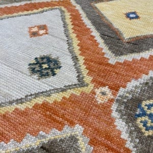 Rug# 30809, Turkish knot Himalyan carpet in antique Ushak design, India, c.2015 , size 235x171 cm, RRP $2000, Special price $600 (7)