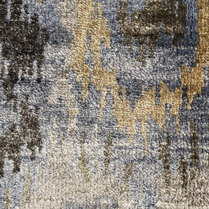 Rug# 30814, Custom made Agra carpet, South East Asia Ikat design, hand spun bamboo silk pile, India, size 295x237 cm (4)