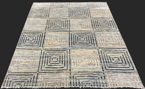 Rug# 30886, Modern Texture design Agra, wool & sari silk pile, 6x6 knots is one inch, size; 297x242 cm (4)