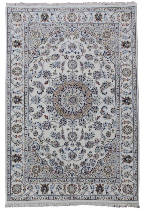 Rug #31009, very fine Amritsar, Nain design inspired, NZ wool and silk pile, 400,000 knots per square metre, India, Size 187x127 cm, $1990 on Special $890