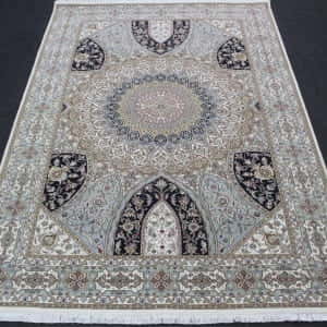 Rug #31026, Superfine Amritsar, Famous Tabriz Dome design inspired, NZ wool and silk pile, 400,000 knots per square metre, India, Size 275x182 cm, $4660 on Special $2200