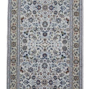 Rug #31032, very fine Amritsar, Nain design inspired, NZ wool and silk pile, 400,000 knots per square metre, India, Size 184x78 cm, $1500 on Special $650