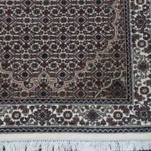 Rug# 31052, Superfine Amritsar in Tabriz mahi dsn, NZ wool pile, silk inly, India, size 246x82 cm (2)