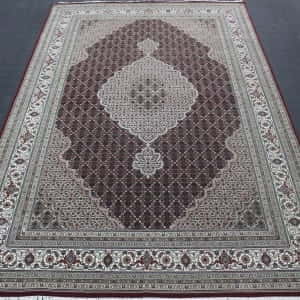 Rug# 31058, Superfine Amritsar in Tabriz mahi dsn, NZ wool pile, silk inly, India, size 304x201 cm