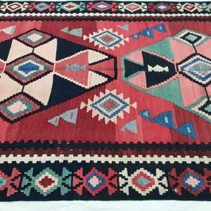 Rug# 3233, Antique Azarbaiejan Kilim, circa 1910, bedding cover, all wool, Persia, size 392x142 cm, RRP $4500, on special $1700 (3)