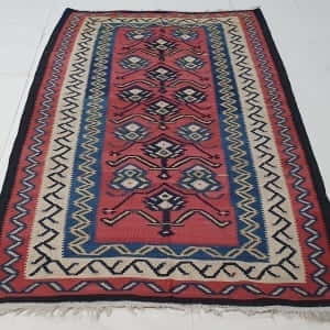Rug# 3276, Antique Azarbaiejan Kilim, circa 1910, bedding cover, all wool, Persia, size 226x145 cm, RP $2000, on special $550 (5)