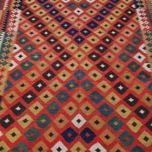 Rug# 98A, antique Kilim, bedding cover, vegetable dyes, Persia, size 420x202 cm , RRP $4500, on special $1650 (3)