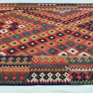 Rug# 98A, antique Kilim, bedding cover, vegetable dyes, Persia, size 420x202 cm , RRP $4500, on special $1650 (6)