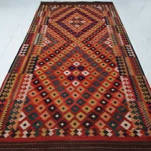 Rug# 98A, antique Kilim, bedding cover, vegetable dyes, Persia, size 420x202 cm , RRP $4500, on special $1650 (7)