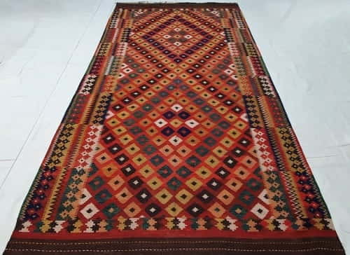 Rug# 98A, antique Kilim, bedding cover, vegetable dyes, Persia, size 420x202 cm , RRP $4500, on special $1650 (7)